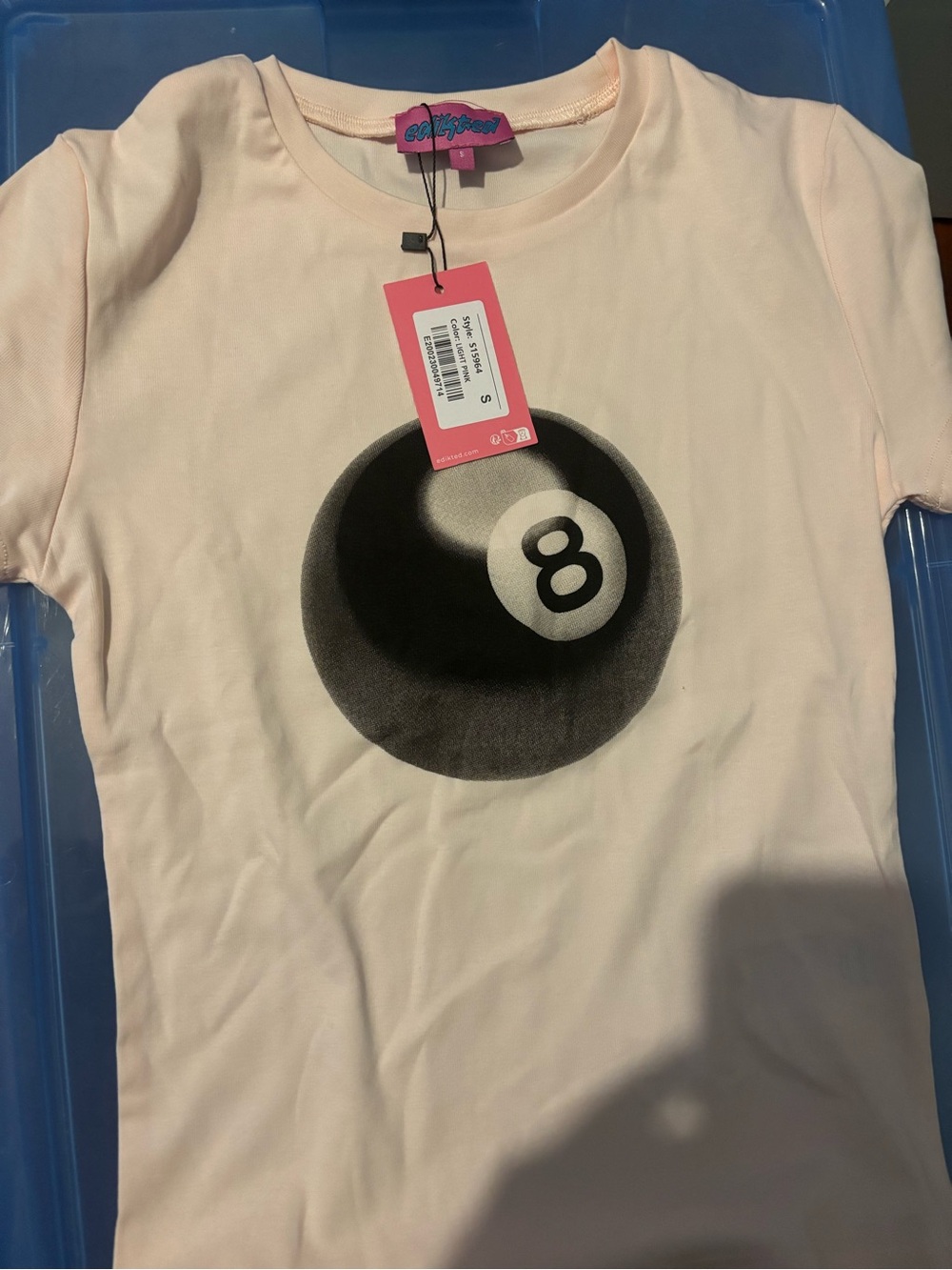 8-Ball Graphic Pink t shirt size small from Edikted